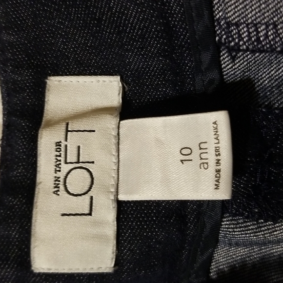 Ann Taylor Loft Womens Denim Cropped Pants Size 10 Blue - Picture 6 of 10